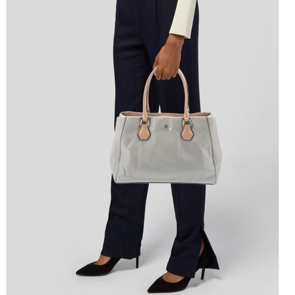 Kate Spade Gray Leather Tote - Picture 2 of 5